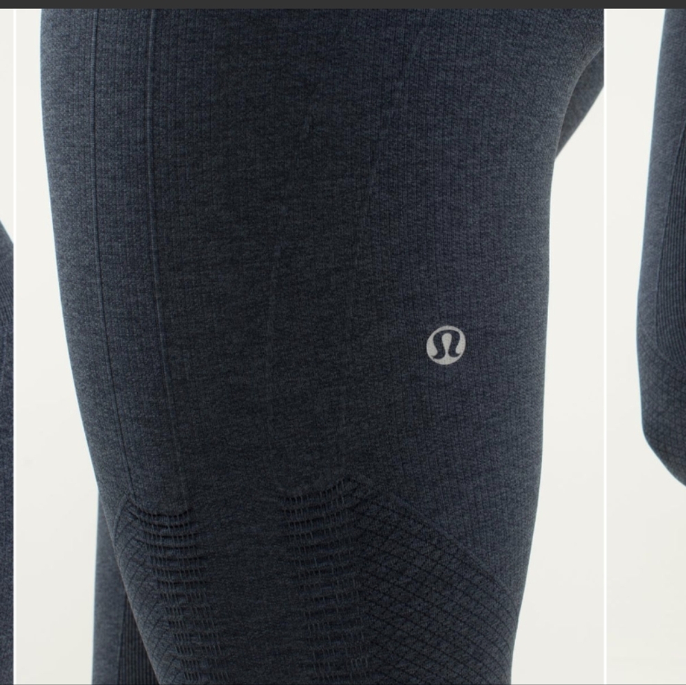 Lululemon In The Flow Crop II Heathered Inkwell - Picture 7 of 14